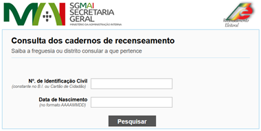 Logotipo do portal do recenseamento