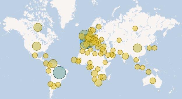 Recenseamento 2022 mapa mundo